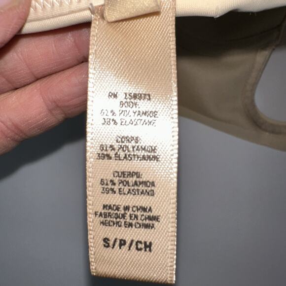 Skims Deep Plunge Shapewear Bra Small Sand Convert. Strapless Plus Clear Strap - Picture 10 of 10